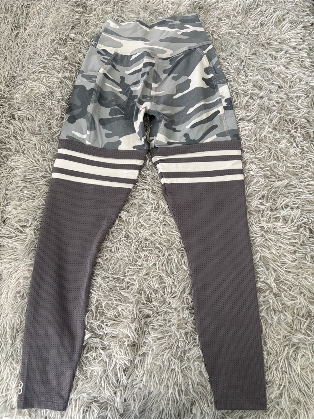 Bombshell Sportswear Gray Camo High-Rise Leggings